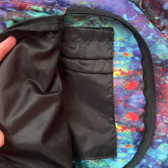 Go! Sac Backpack Book Bag Nylon Multicolor Boho Waterfall Print - Picture 7 of 11